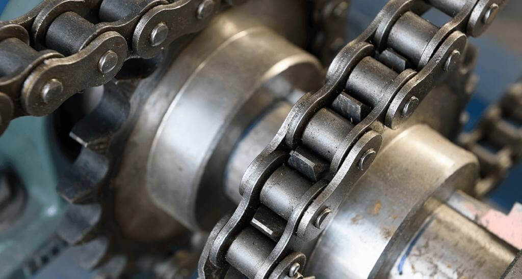 Detalhe de corrente industrial